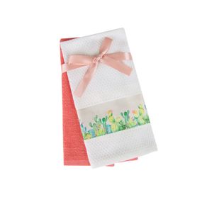 Набір рушників Home and More 10149 Туреччина 40*60 см  Бавовна Білий з рожевим