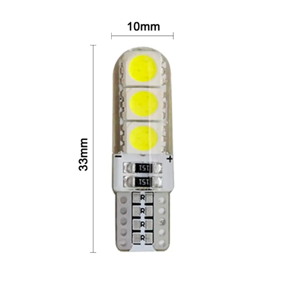 Автолампа світлодіодна Т10, 6SMD 5050, 12В, миготлива, біла | Зображення 2