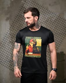 Тактична потоотводна футболка Хуліган black ПП7847