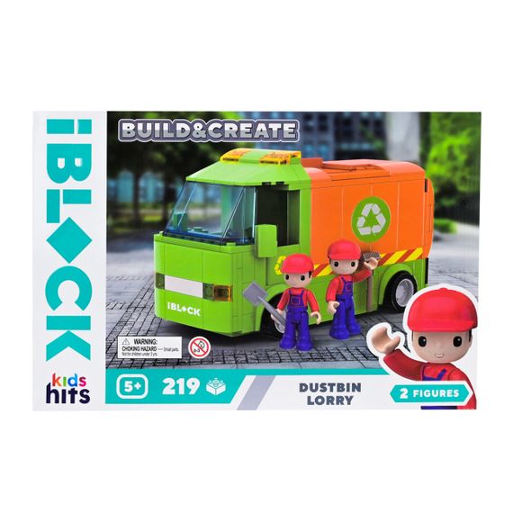 Конструктор "Сміттєвоз" KH17/005/1 Build & create Dustbin lorry IBLOCK, 219 деталей, в коробці (4897126753622)
