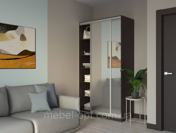 Шафа купе Сіті Лайт Doros Венге 2 Дзеркала 120х60х225 (240040) | Зображення 3