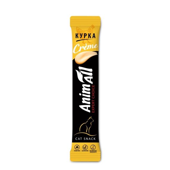 Рідкі ласощі для котів з куркою AnimAll Сreme Chicken, 6 шт х 15 гр | Зображення 2