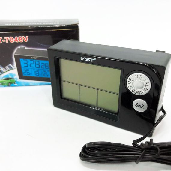 Годинник автомобільний електронні автогодинник VST-7048V для ВАЗ з вольтметром, температурою NI-29 | Зображення 8