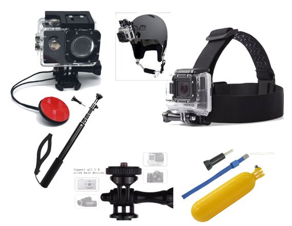 Набор креплений, аксессуаров N3 для экшн камер SJCAM, GoPro, Xiaomi, Atrix, Airon, EKEN