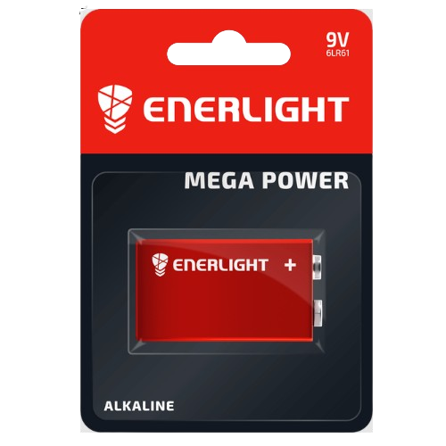 Батарейка лужна 9V/6LR61 (бл-1шт) Enerlight Mega Power