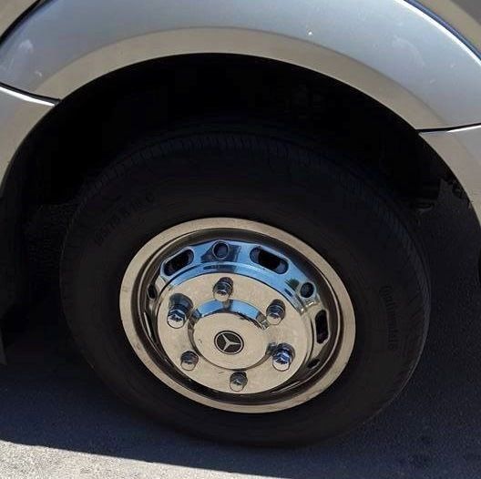 Ковпаки з нержавійки Ексклюзив V1 (2 катковий, 4 шт) 2013-2024 для Volkswagen Crafter рр | Зображення 2
