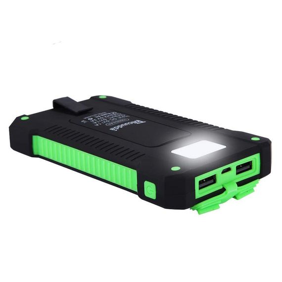 Повербанк 20000 mah з сонячною батареєю та ліхтариком, KL110 / Портативний зовнішній акумулятор / Power Bank | Зображення 5