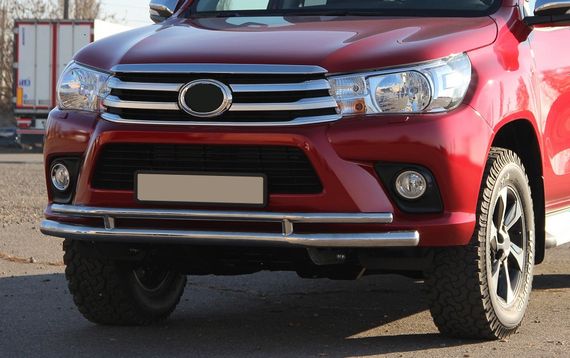 Передній захист ST018 (нерж) для Toyota Hilux 2015-2024 рр | Зображення 7