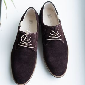 Коричневі замшеві туфлі 41 розмір