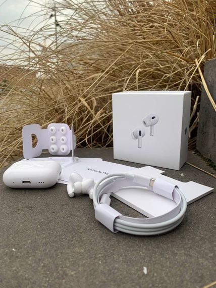 Бездротові навушники Apple AirPods PRO 2 Original series 1:1 з Шумозаглушенням 100% (USB-C) Білі | Зображення 8