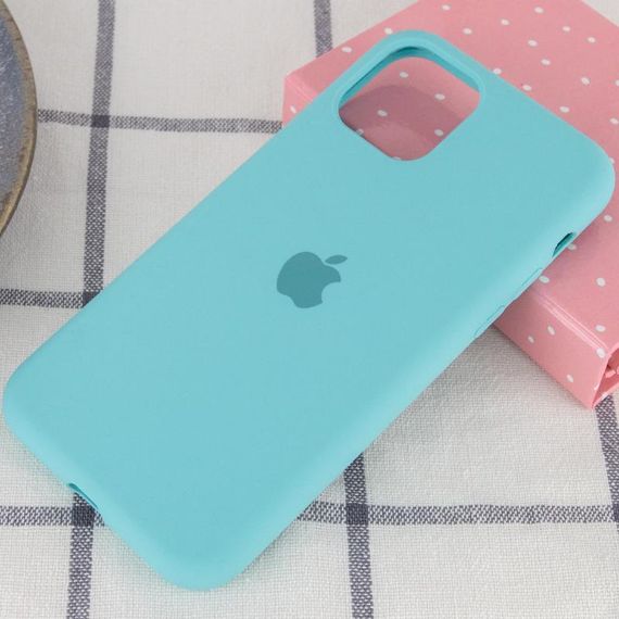 Чехол Silicone Case Full Protective (AA) для Apple iPhone 11 Pro Max (6.5") Бирюзовый / Marine Green | Зображення 1