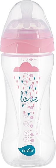 Детская Антиколиковая бутылочка Nuvita NV6051 Mimic Collection 330мл розовая (NV6051ROSA)