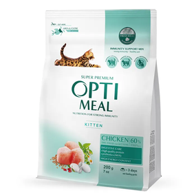 Сухий корм Optimeal Kitten для кошенят, курка 200г