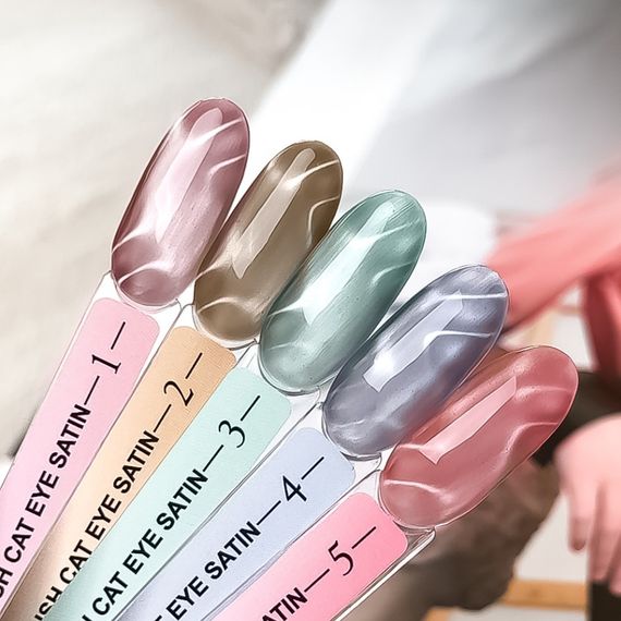 Гель-лак сатинова кішка Crooz №03 Satin Cat (ніжний мʼятний) 8мл | Зображення 8