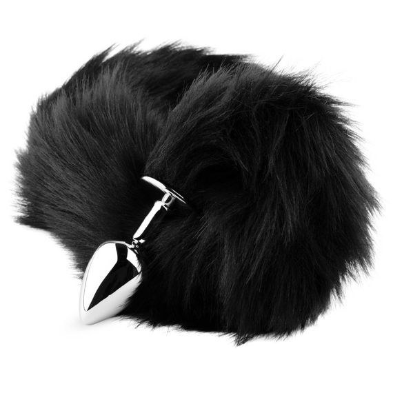 Анальна пробка - Fox Tail Black, XL | Зображення 5
