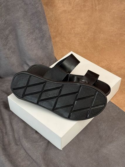 Шльопанці чоловічі однотонні, колір чорний, 214R87 | Зображення 3