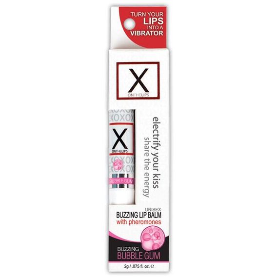 Стимулювальний бальзам для губ унісекс Sensuva - X on the Lips Bubble Gum з феромонами, жуйка | Зображення 1