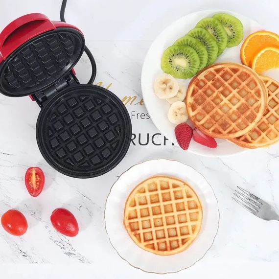 Вафельница мини для бельгийских вафель Mini Waffle Maker | Зображення 3