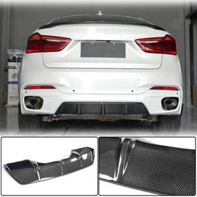 Дифузор заднього бампера Карбон V2 (M-Sport) для BMW X6 F-16 2014-2019 рр
