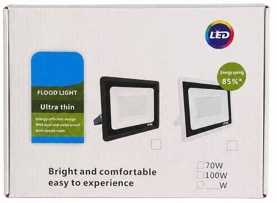 Світлодіодний LED прожектор 100W вуличний світильник для двору гаража складу 220В | Зображення 5