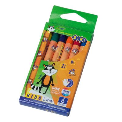 Карандаши цветные ZiBi Kids line восковые, 6 цветов (ZB.2480) - Топ Продаж! | Зображення 2