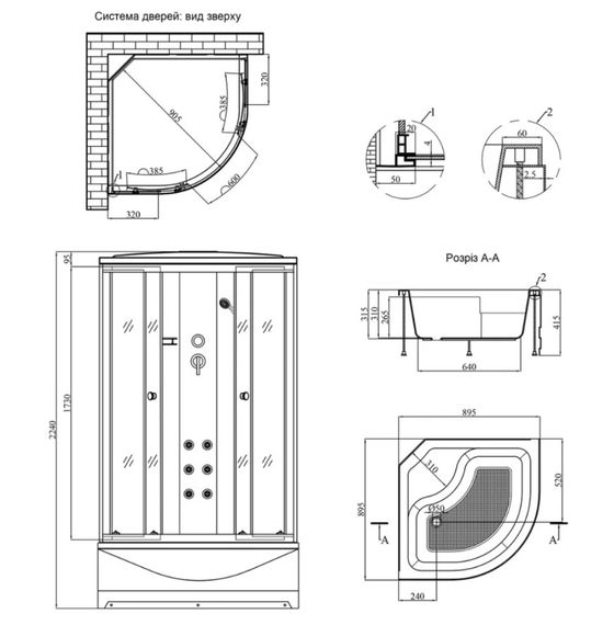 Душовий бокс Kroner KRP Armada - SD.C.T.G. (CV031574) | Зображення 1