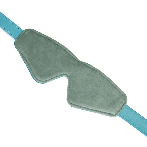 Маска на глаза Liebe Seele Blue Lamb Leather Blindfold with Velvet Lining Sex Aura | Зображення 2