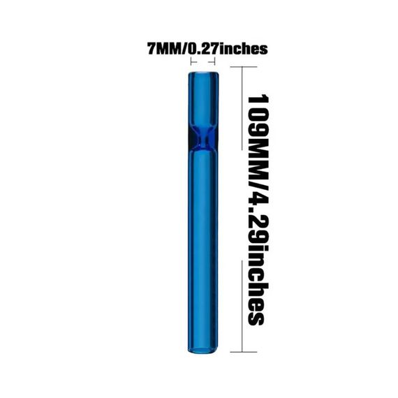 Піпетка Чіллум Скляна 100мм "Chillum Blue" | Зображення 1