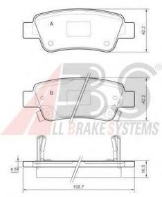 Колодка гальм. диск. HONDA CR-V задн. (вир-во ABS) A.B.S. 37651 на HONDA CR-V Mk III (RE)