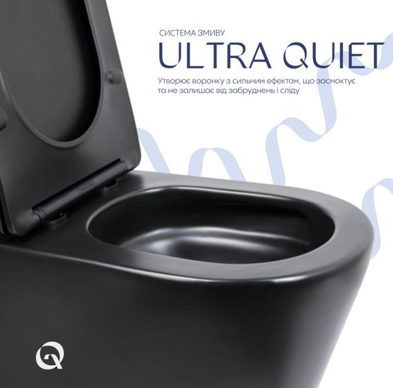 Унітаз підлоговий Qtap Scorpio Ultra Quiet з сидінням Slim Duroplast/ Soft-close/ Quick Release QT14226088AMB | Зображення 6