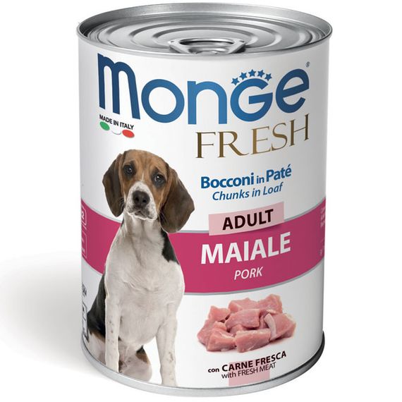 Корм Monge Dog Fresh Maiale вологий зі свининою для дорослих собак 400 гр