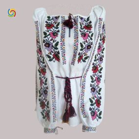 Рубашка Украинская вышиванка 241202 цвет белый размер S