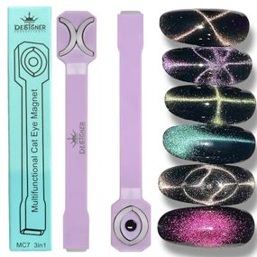 Двойной магнит Designer МС7 с фигурными узорами (фиолетовый)