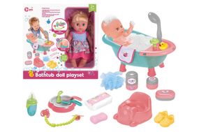 Пупс з ванною WZB3109-8 з аксесуарами, в коробці р.35x15x35 см YG Toys