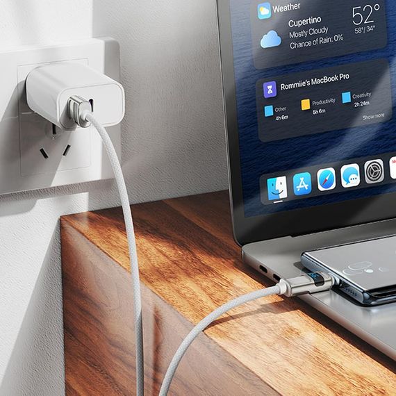 Дата кабель Hoco U137 Line with display USB to Type-C 5A/66W (1.2m) | Зображення 3