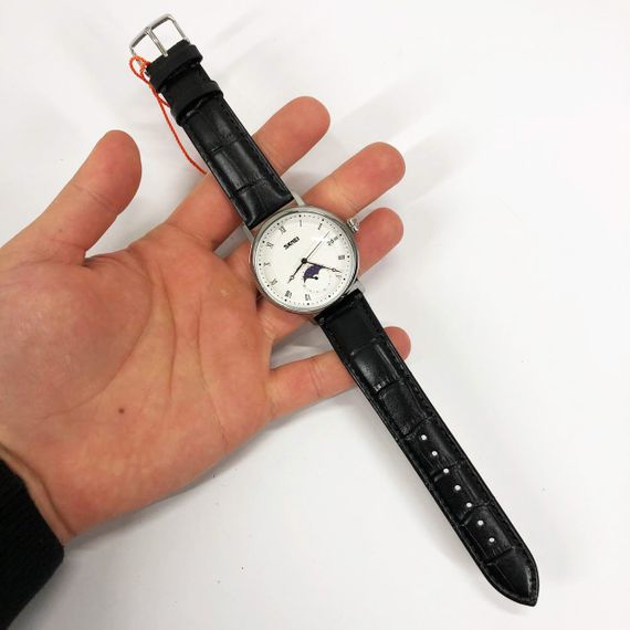 Годинник наручний чоловічий SKMEI 9308SIBK, чоловічий годинник стильний годинник на руку, модний чоловічий годинник круглий | Зображення 6