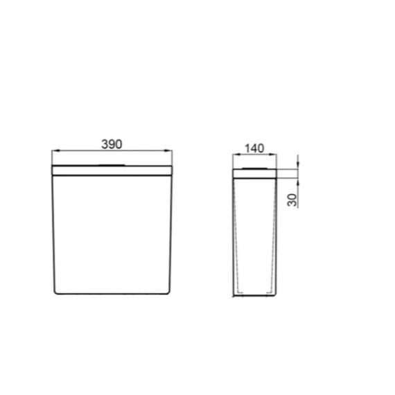 Qtap Robin бачок унітаза (сумісний з Scorpio, Tern, Robin, Virgo) нижній підвод, (без чаші та сидіння) 3/7.15L 365X145X420mm | Зображення 1