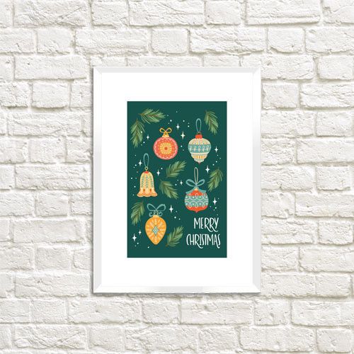 Постер в рамці Marry Christmas 21x30 см (A4)