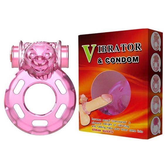 Кольцо с вибрацией и презервативом Vibrator & condom, BI-010084 sexstyle | Зображення 1