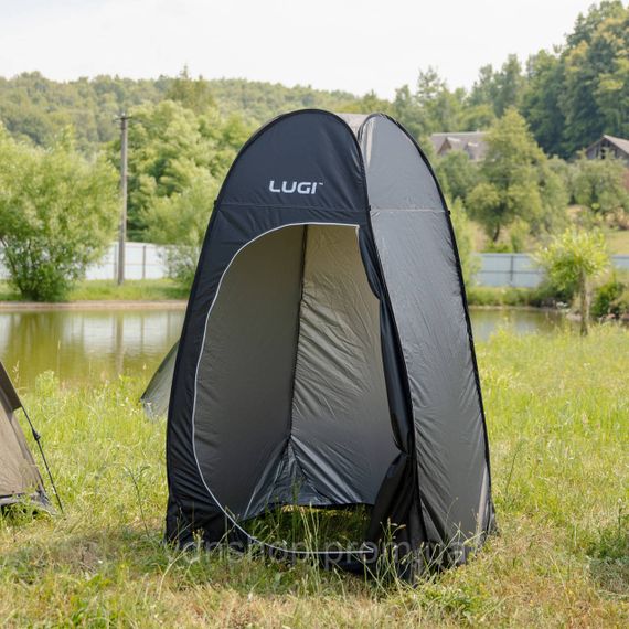 Намет душ-туалет для кемпінгу автомат 120×120×190 (см) тент для душу та туалету туристичний LU-015DB Чорний | Зображення 1