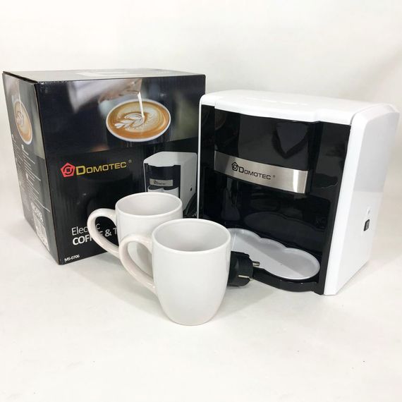 Маленька кавоварка Domotec MS-0706 / Маленька кавоварка для дому / Кавоварка WD-564 для дому | Зображення 2