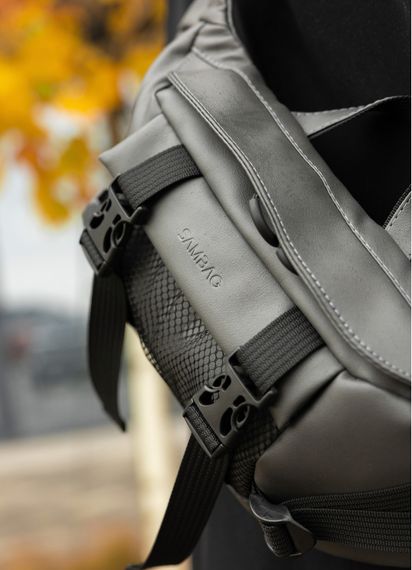 Большая мужская сумка бананка Sambag DynamicDart графитовая 38×21×7 см (80411009m) | Зображення 3