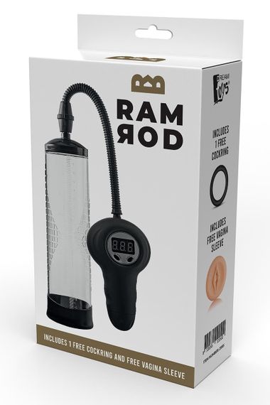 Помпа вакуумна автоматична Dreamtoys Ramrod з манометром, прозора Sex Aura | Зображення 8