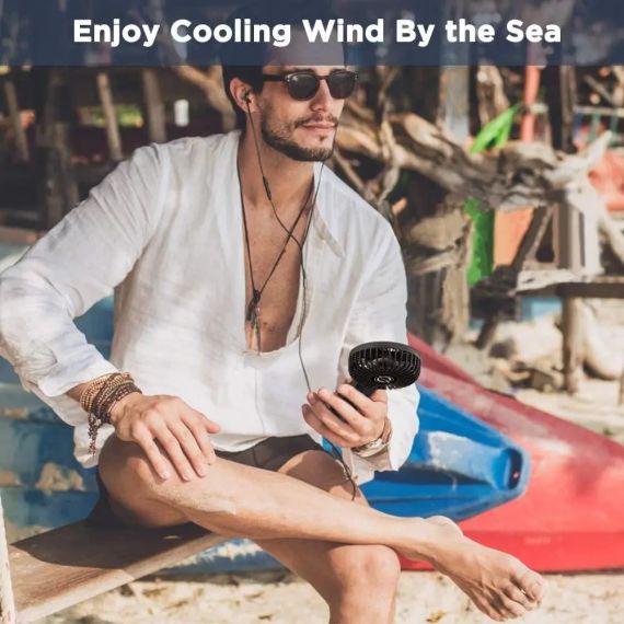 Портативний портативний вентилятор EasyAcc Ручной вентилятор EasyAcc, портативный USB-вентилятор [мощный | Зображення 4