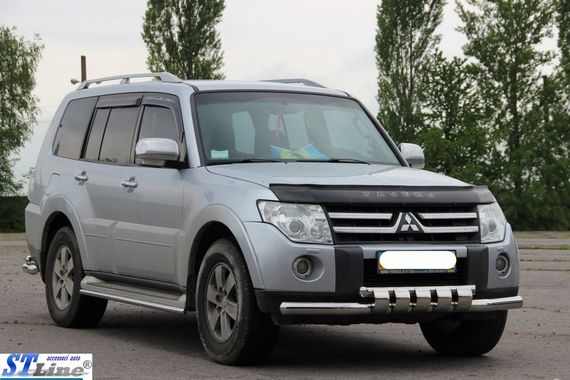 Передняя защита ST015-13 (нерж.) для Mitsubishi Pajero Wagon IV | Зображення 3