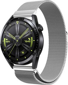 Ремінець 22 мм міланська петля BeWatch для Huawei Watch GT3 46mm Срібний (1020205.3U)