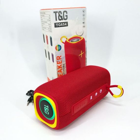 Портативна Bluetooth колонка TG654 8W з підсвічуванням, акумуляторна колонка для музики | Зображення 6