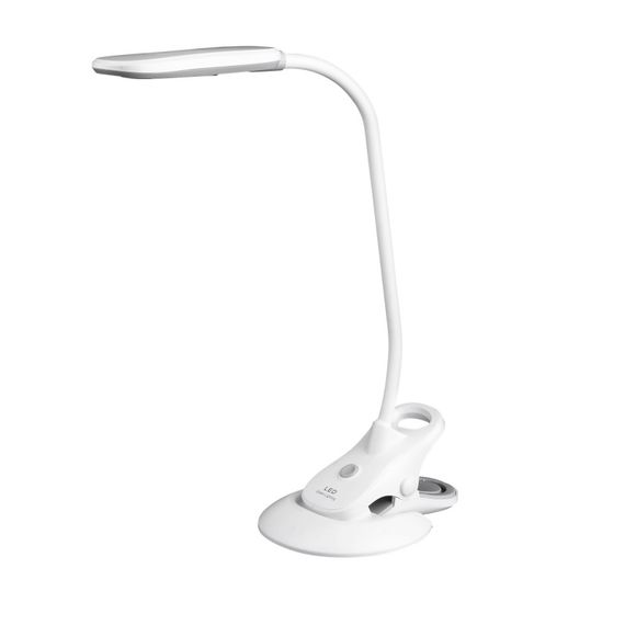 Настольная лампа на гибкой ножке на прищепке белая SL-58 5W WH