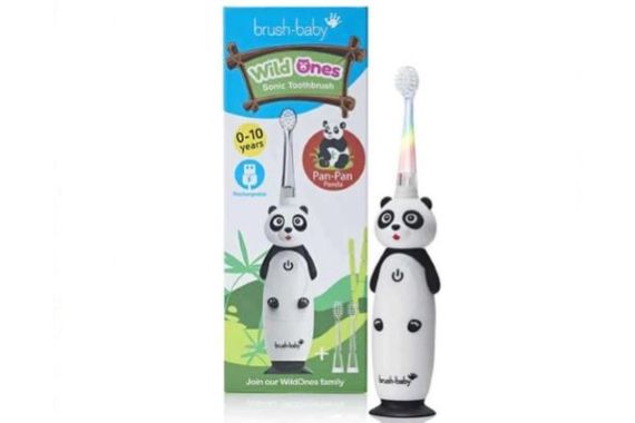 Дитяча електрична зубна щітка Brush-Baby Sonic Toothbrush WildOnes (від 0 до 10 років) Панда