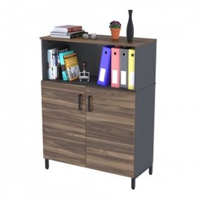 Тумба офисная Loft Design LTO-900-1200 антрацит орех модена